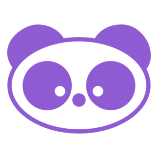 Small Eyed Panda Decal (Lavender)